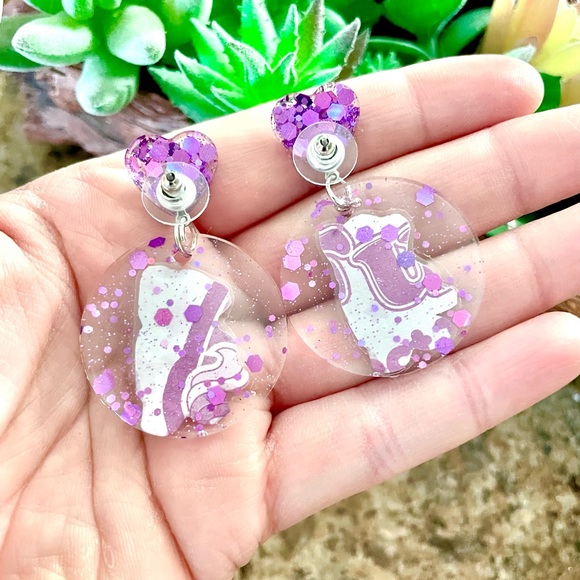 Lisa Frank Tiger Acrylic Sticker Earrings - Picture 4 of 4